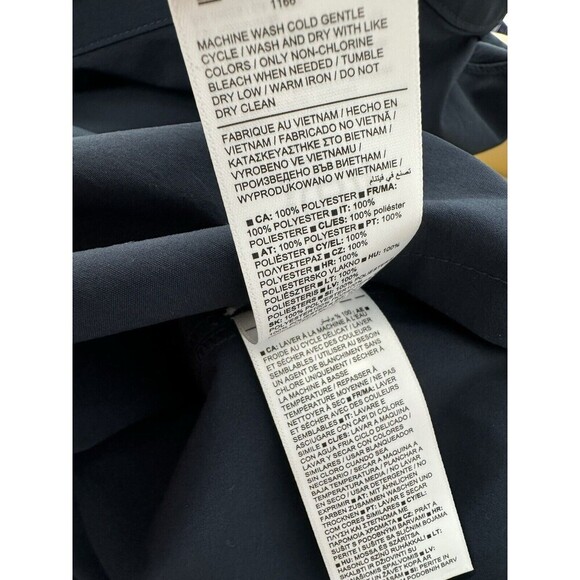 Athleta NEW Navy Blue Performance Popover Long Sleeve Shirt - Picture 4 of 4